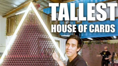Tallest House of Cards - Attempting to Break the Record видео