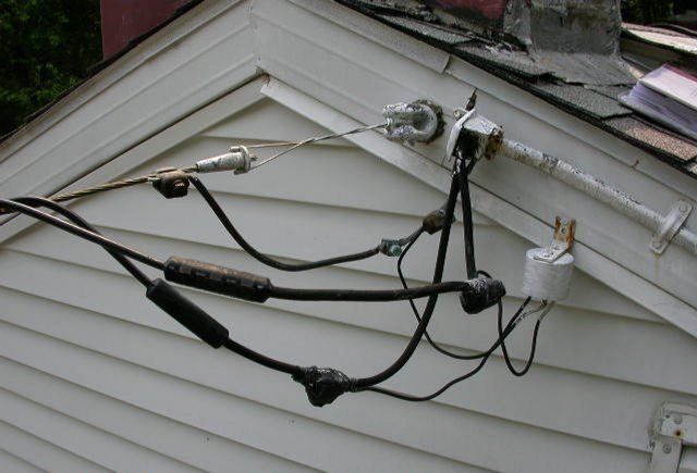 подключение кабеля от столба к дому